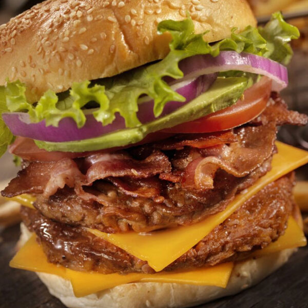 Double crispy chicken & bacon burger